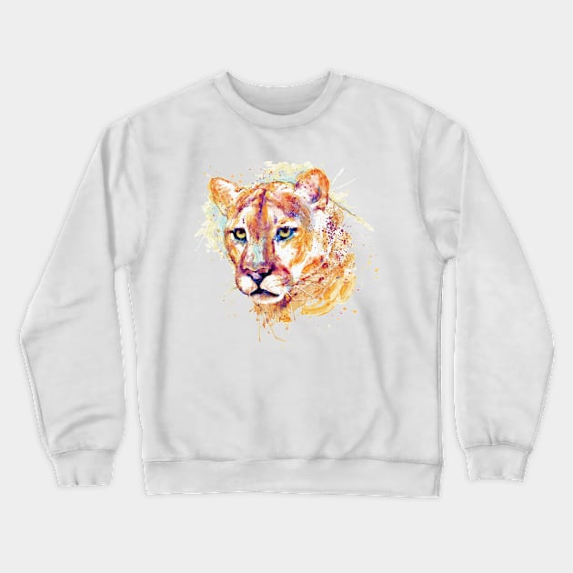 Cougar Head Crewneck Sweatshirt by Marian Voicu